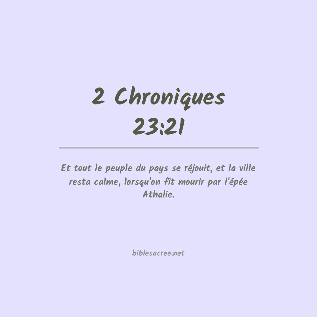 2 Chroniques - 23:21