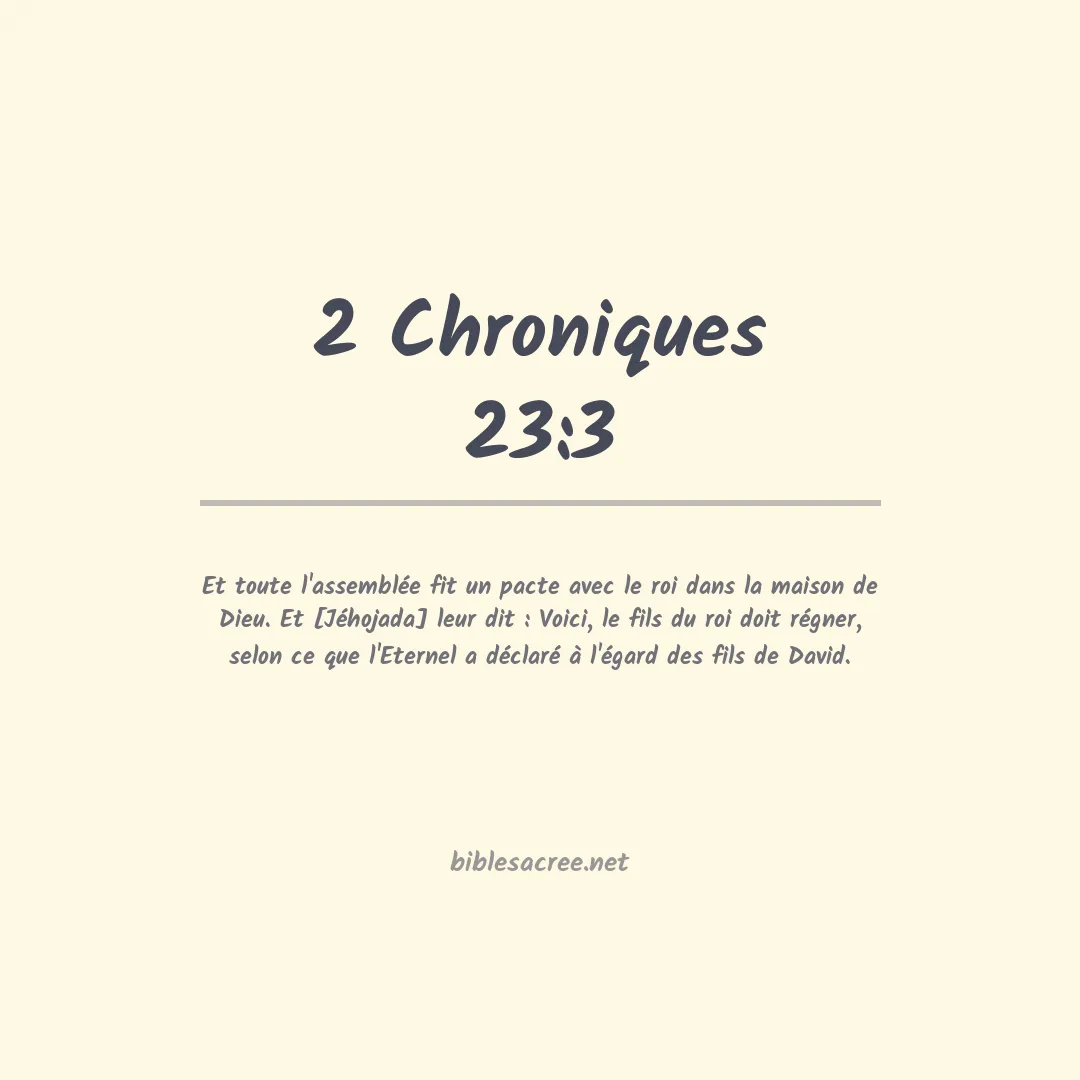 2 Chroniques - 23:3