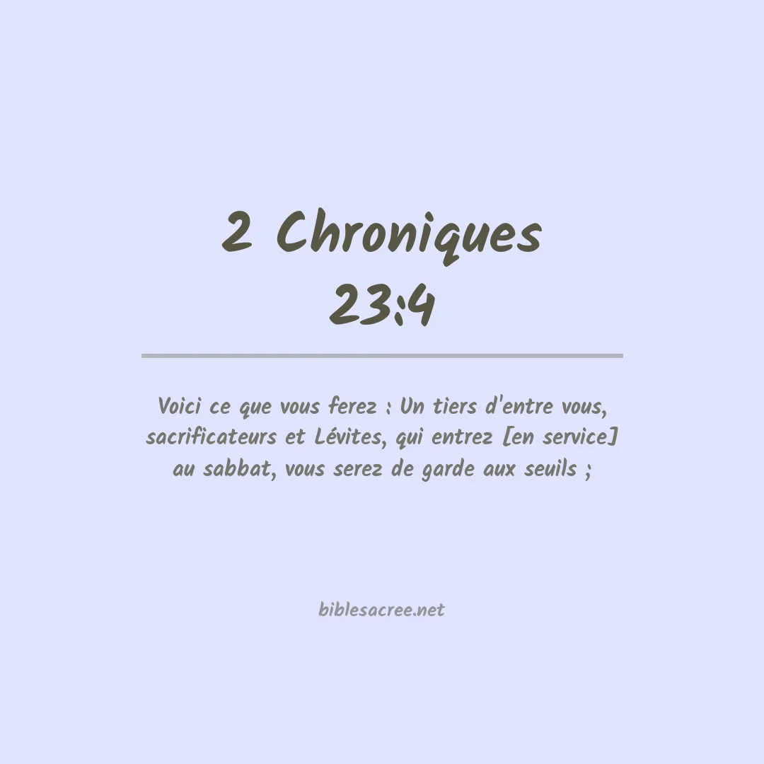 2 Chroniques - 23:4