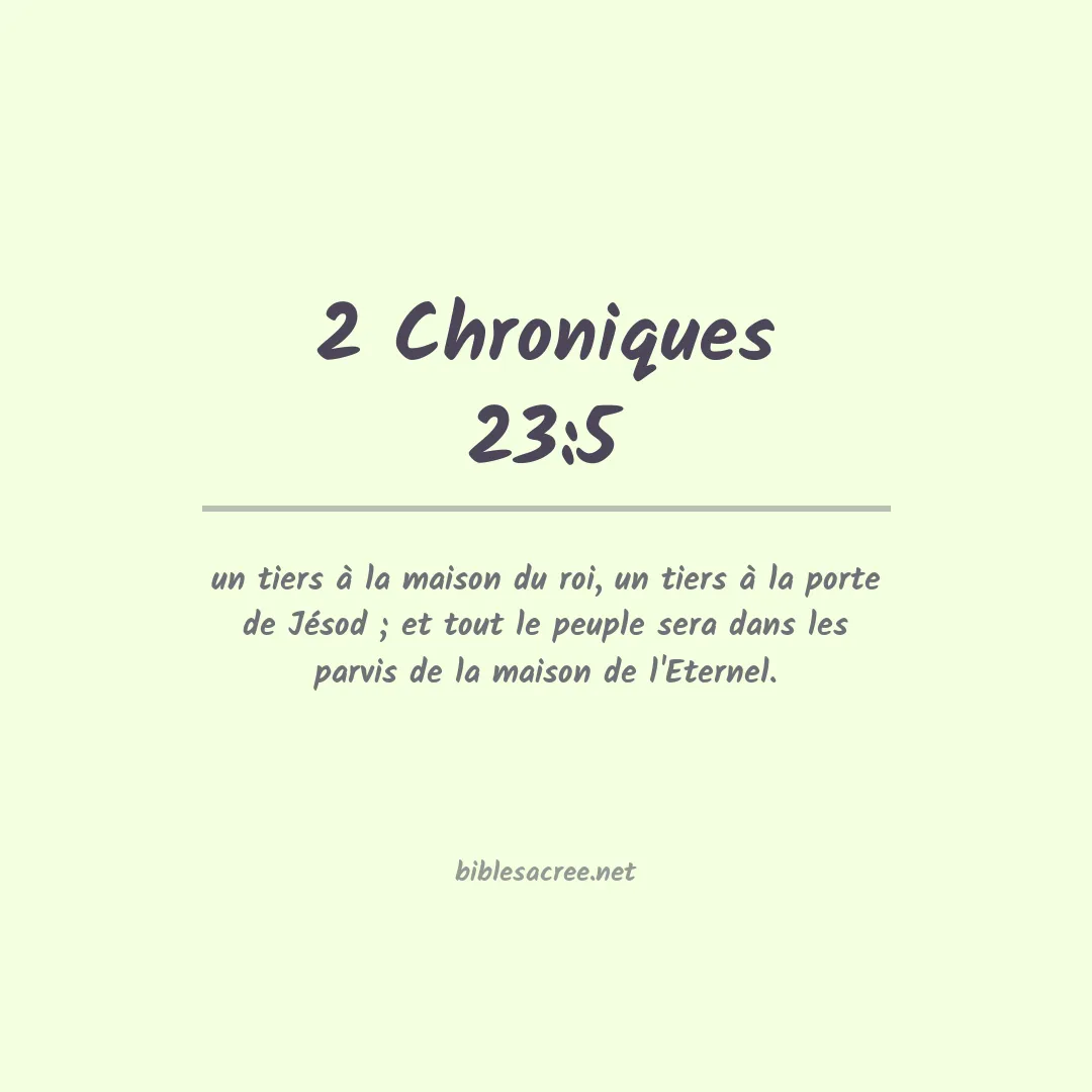 2 Chroniques - 23:5