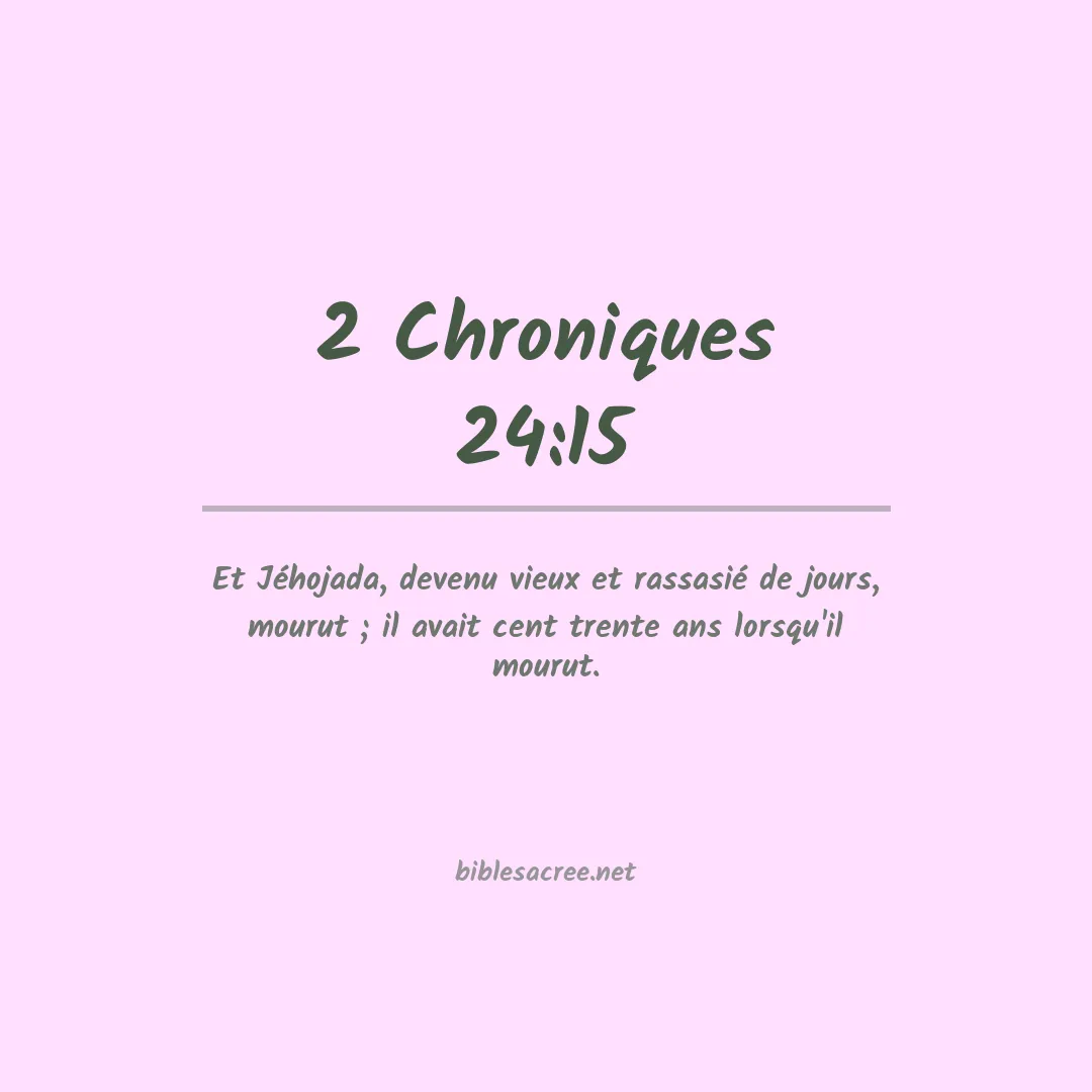 2 Chroniques - 24:15