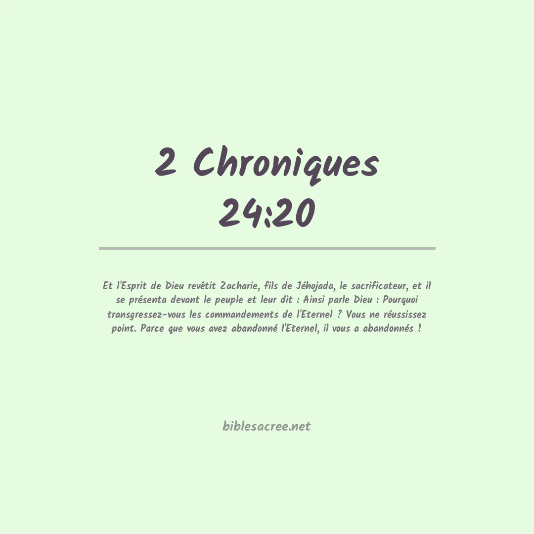 2 Chroniques - 24:20