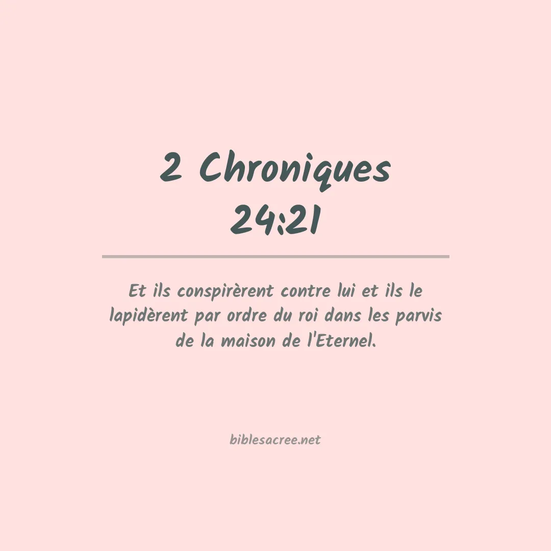 2 Chroniques - 24:21