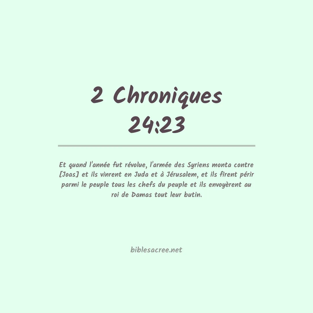 2 Chroniques - 24:23