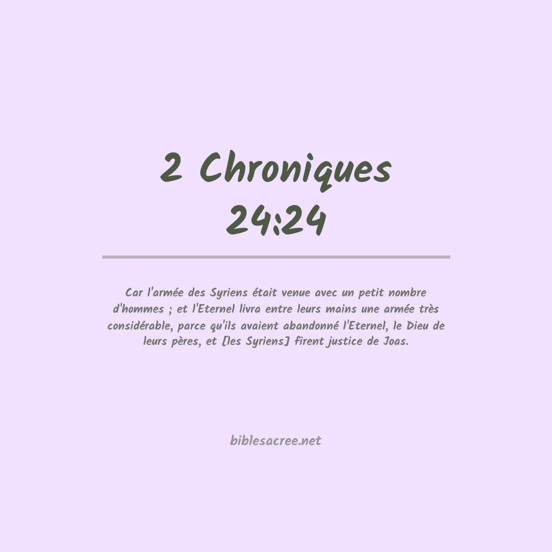 2 Chroniques - 24:24