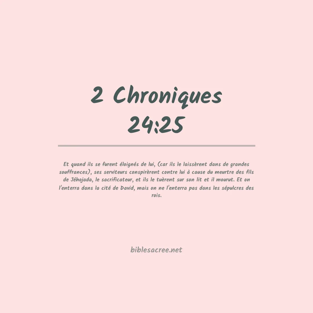 2 Chroniques - 24:25