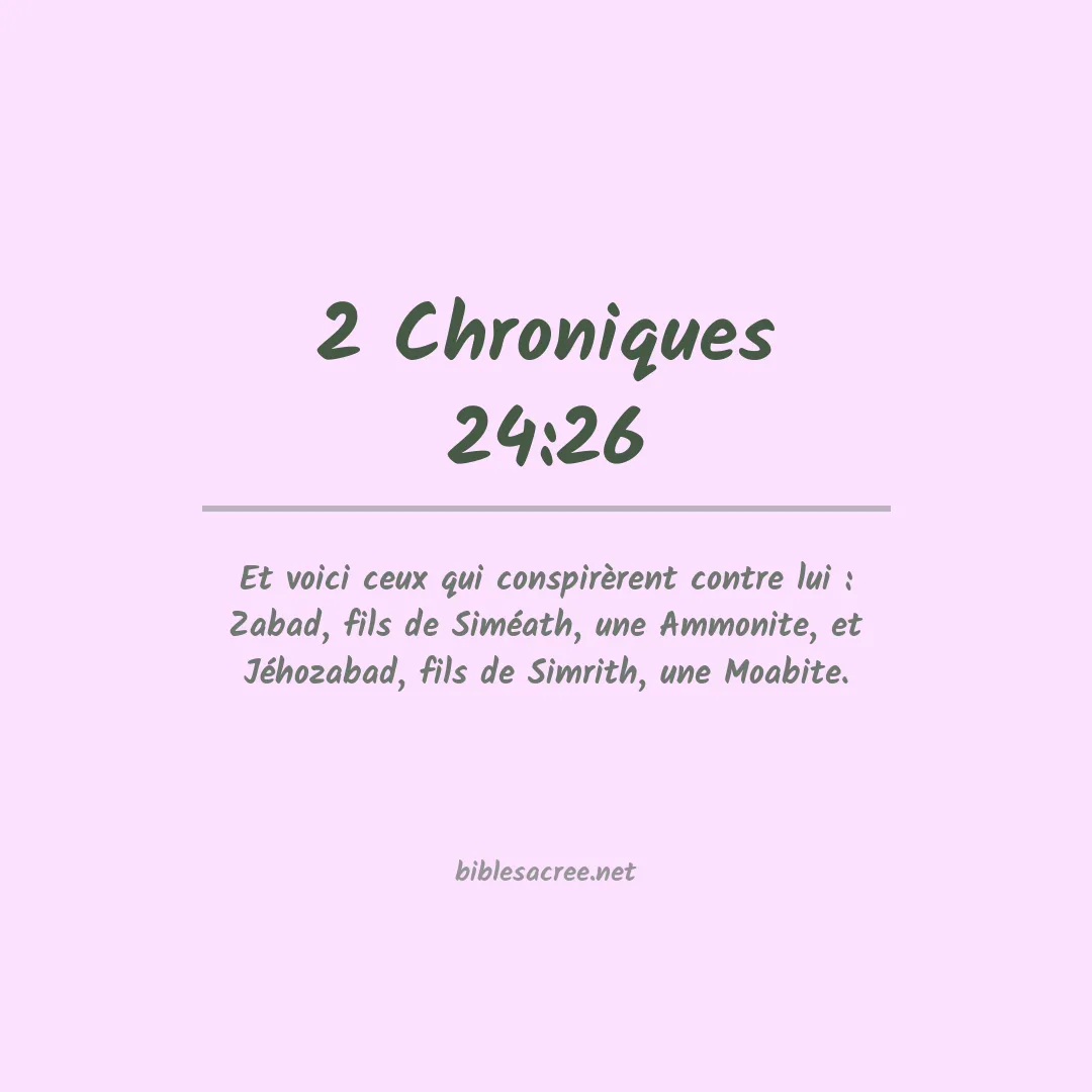 2 Chroniques - 24:26