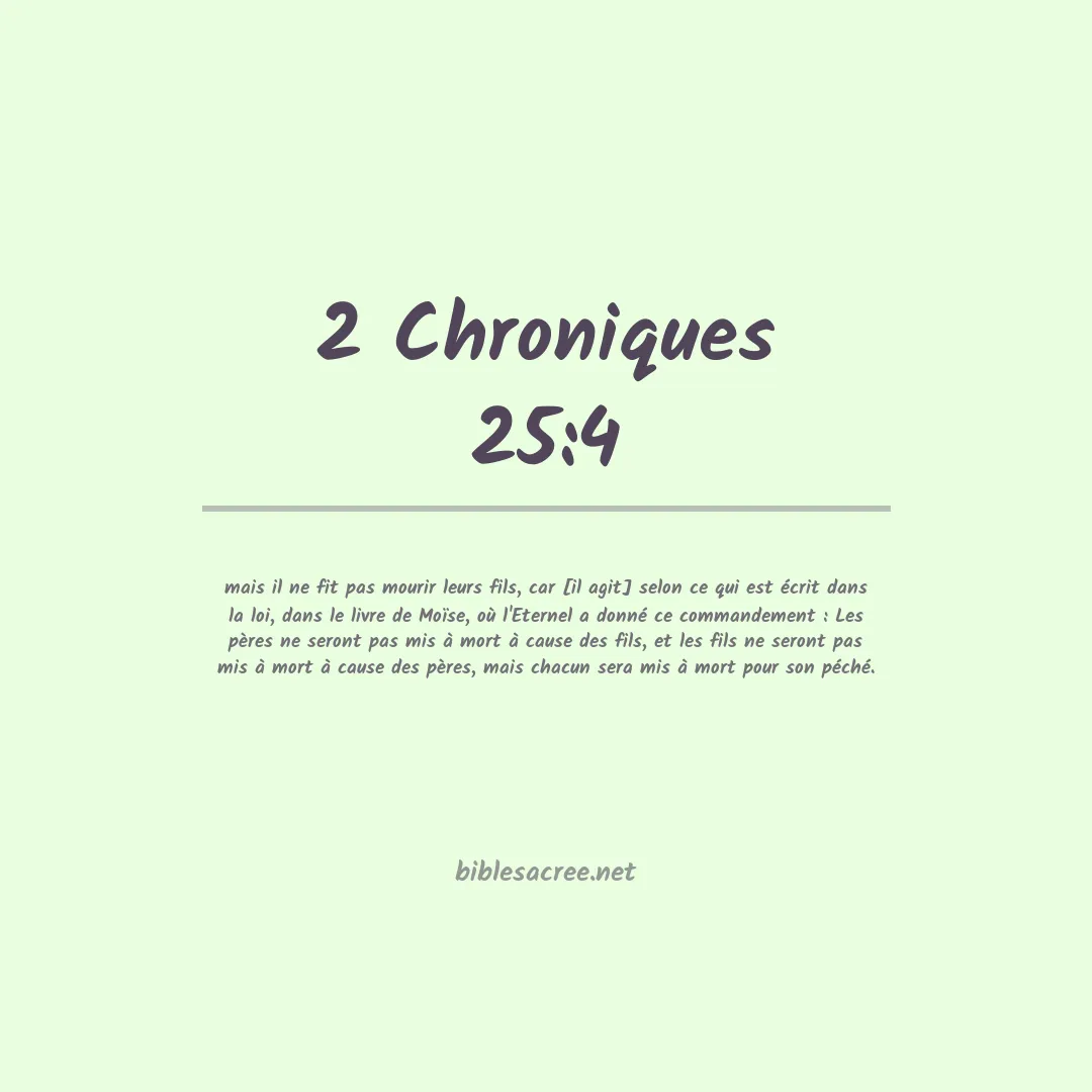 2 Chroniques - 25:4