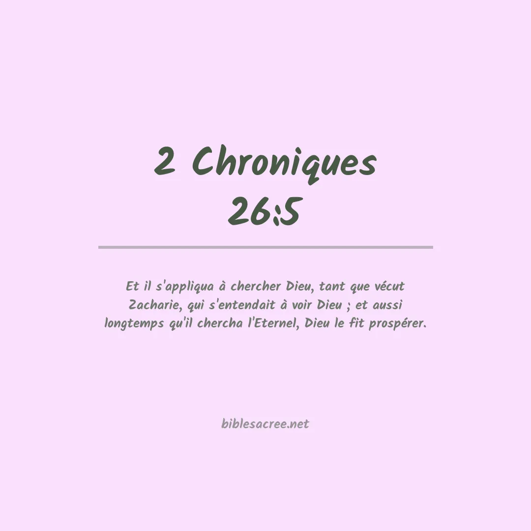 2 Chroniques - 26:5