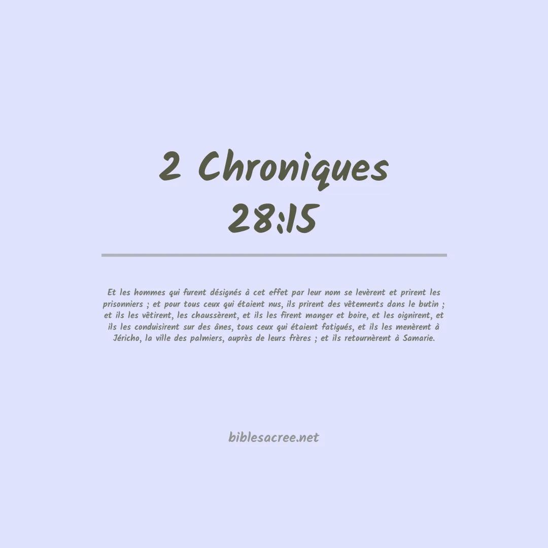 2 Chroniques - 28:15