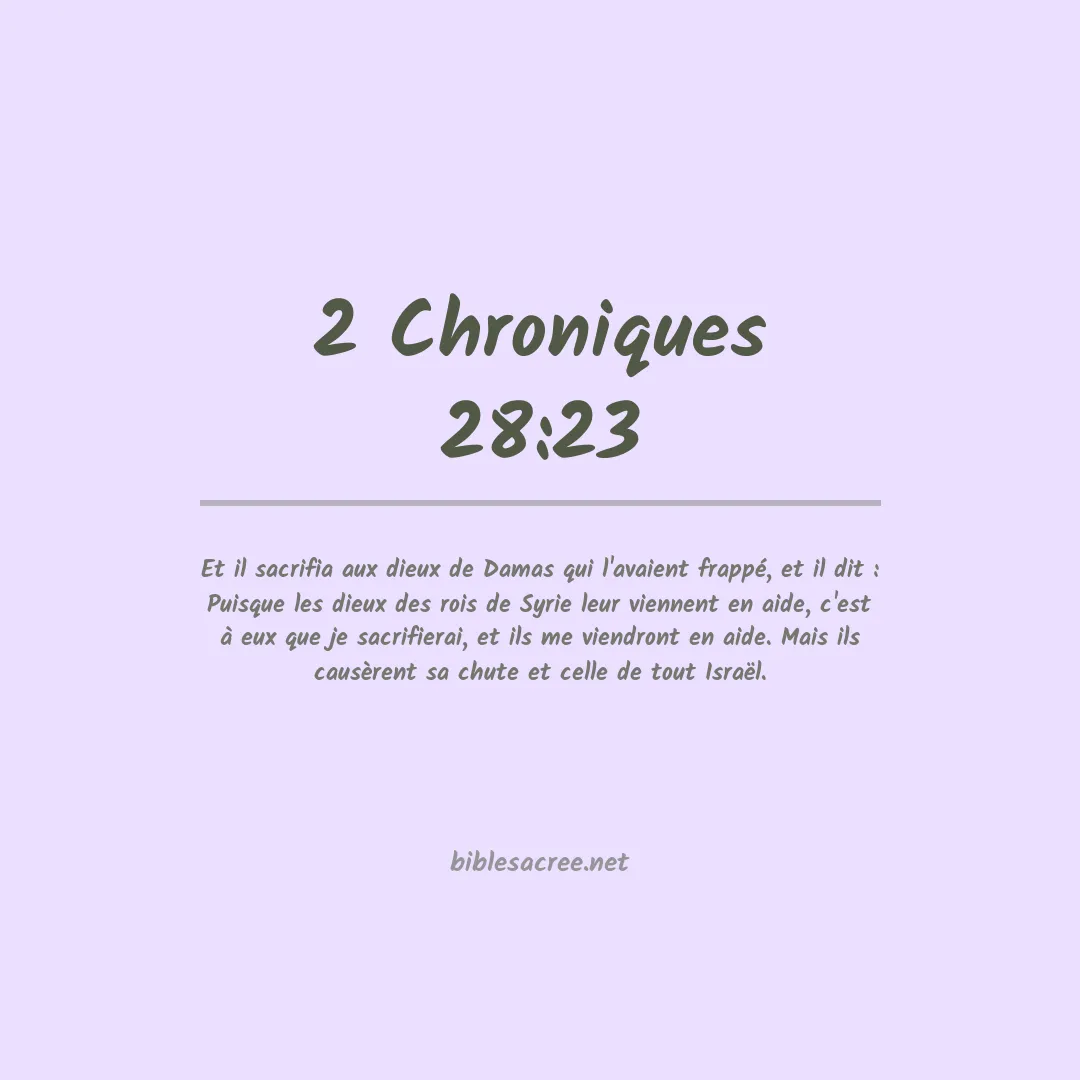 2 Chroniques - 28:23
