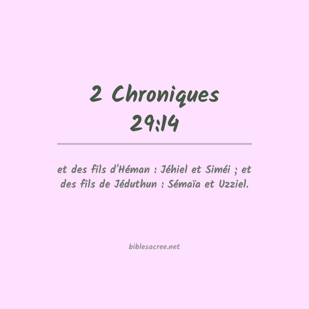 2 Chroniques - 29:14