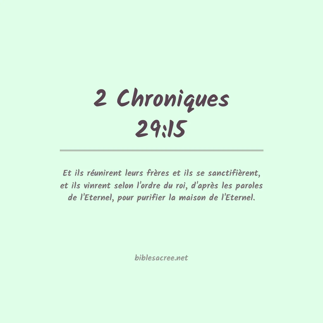 2 Chroniques - 29:15