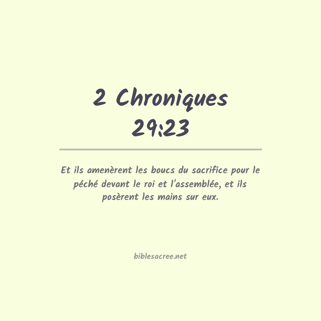 2 Chroniques - 29:23