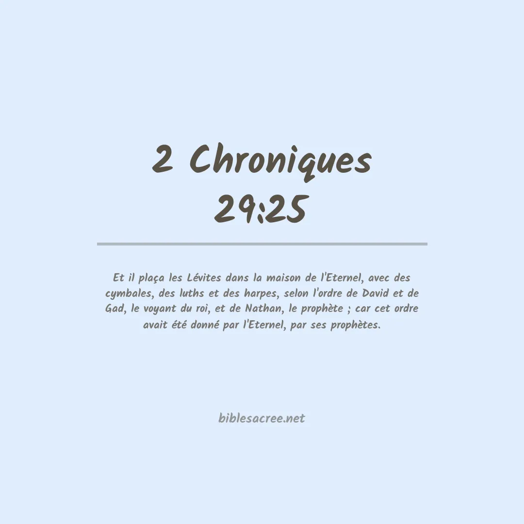 2 Chroniques - 29:25