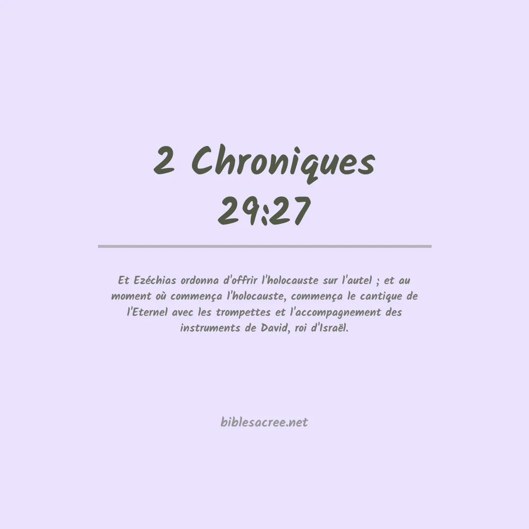 2 Chroniques - 29:27
