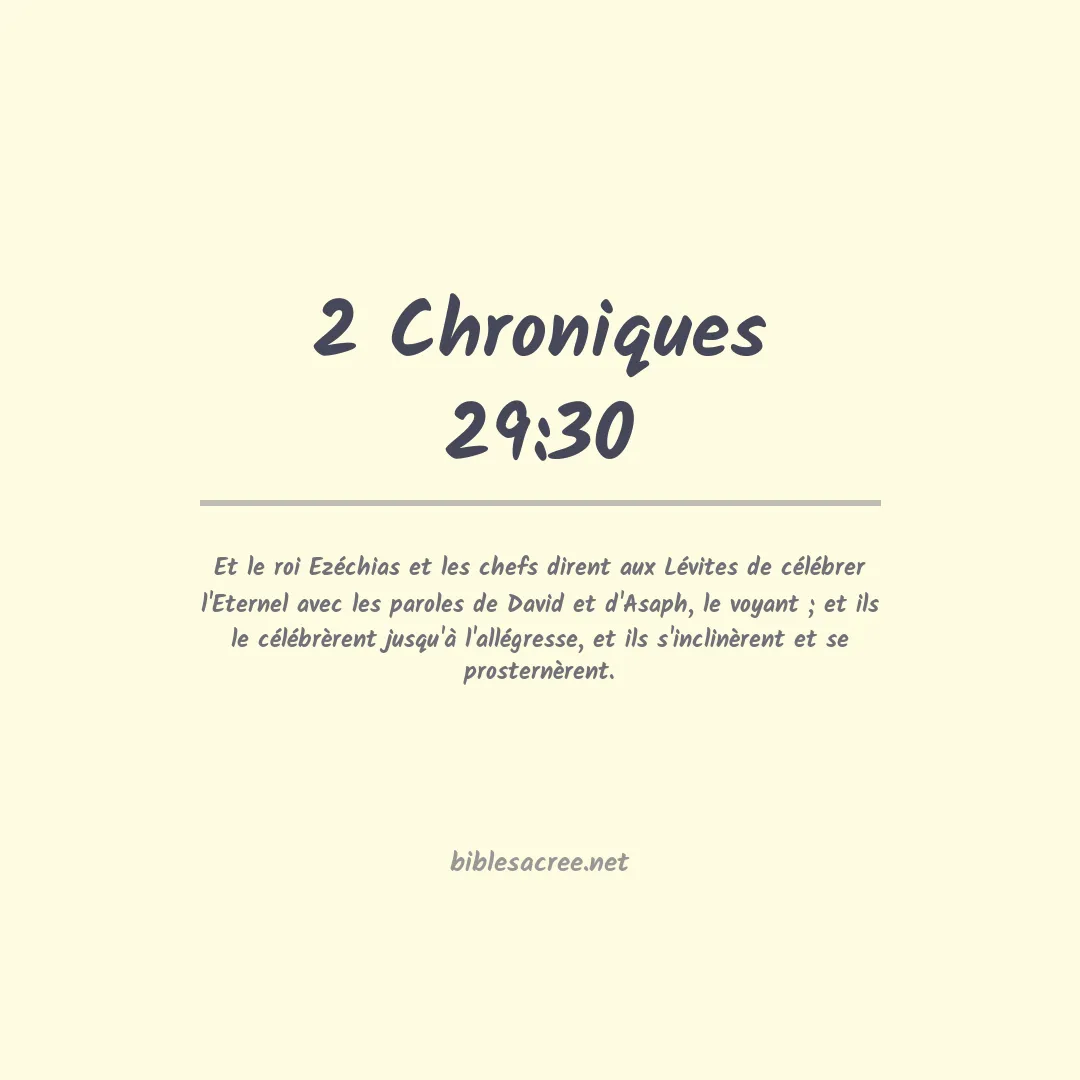 2 Chroniques - 29:30