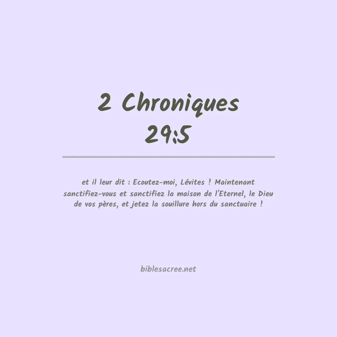 2 Chroniques - 29:5