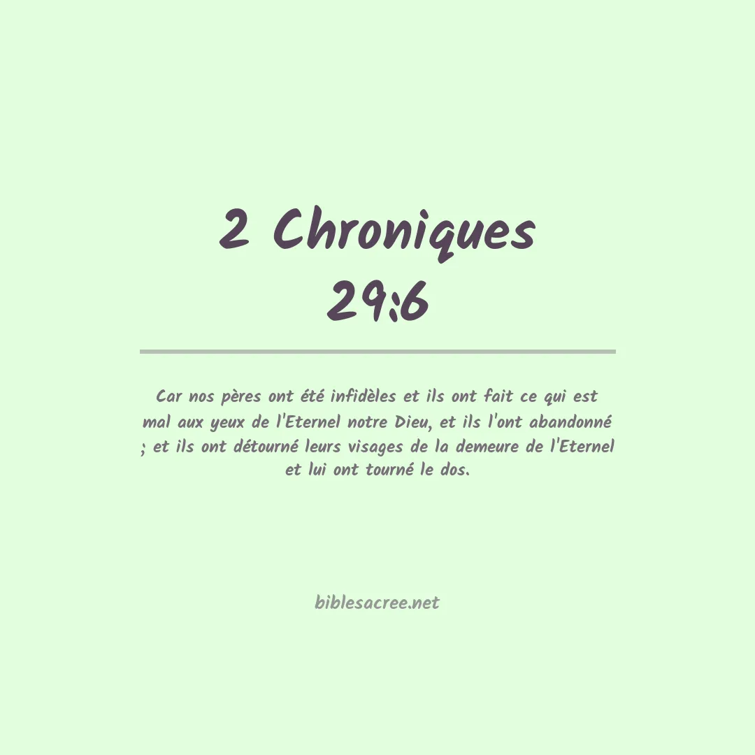 2 Chroniques - 29:6