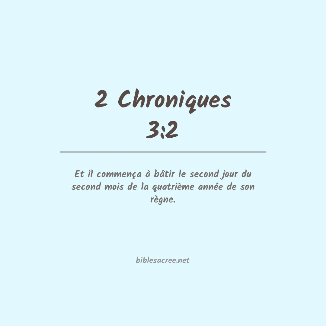 2 Chroniques - 3:2