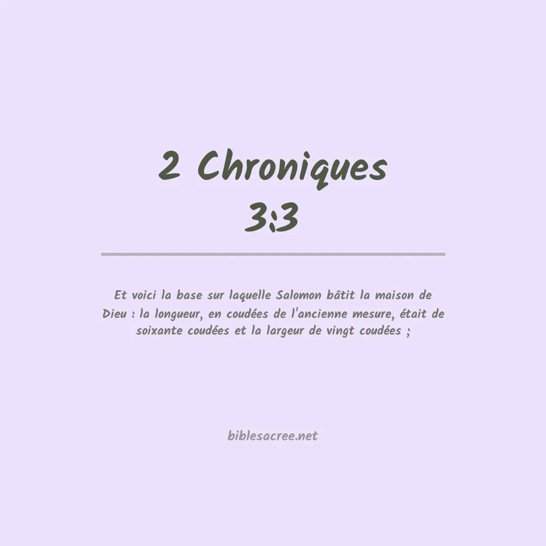 2 Chroniques - 3:3