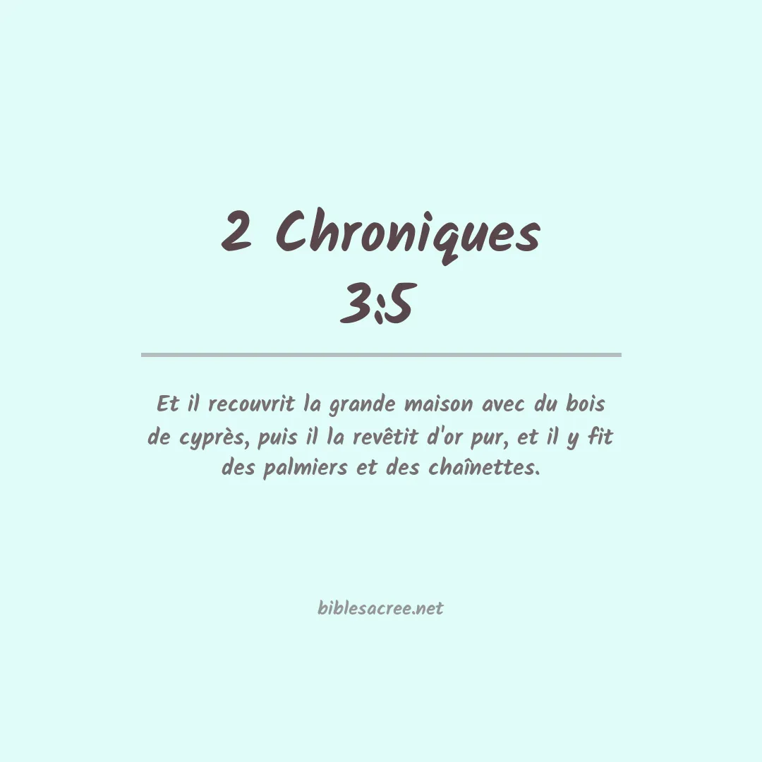 2 Chroniques - 3:5