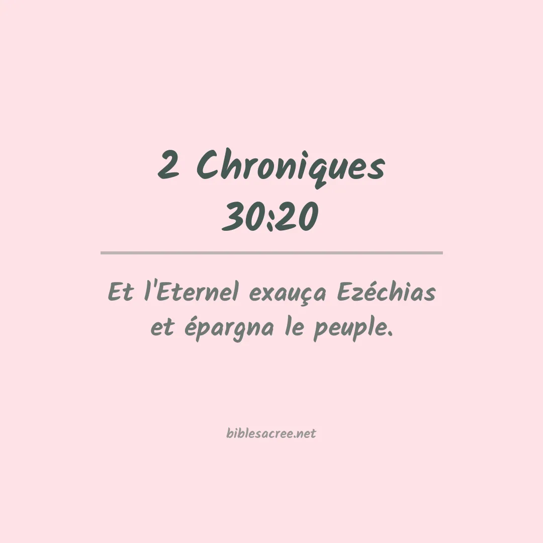 2 Chroniques - 30:20