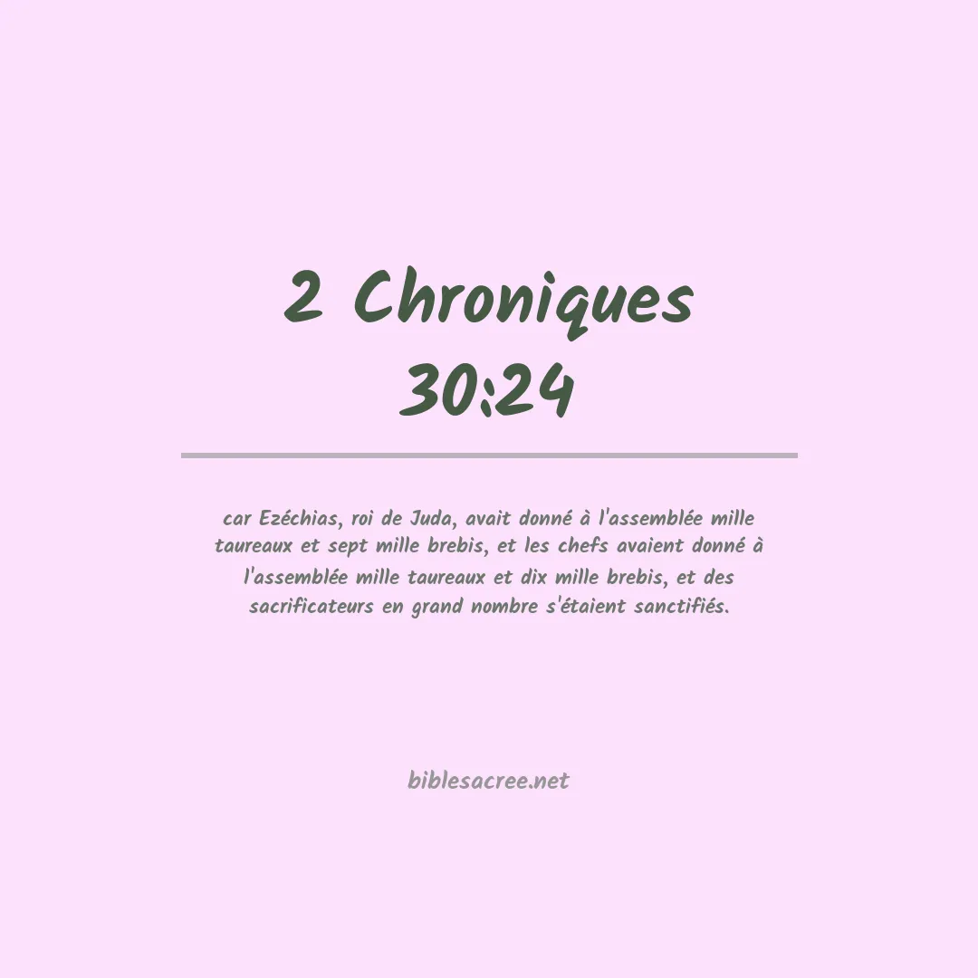 2 Chroniques - 30:24