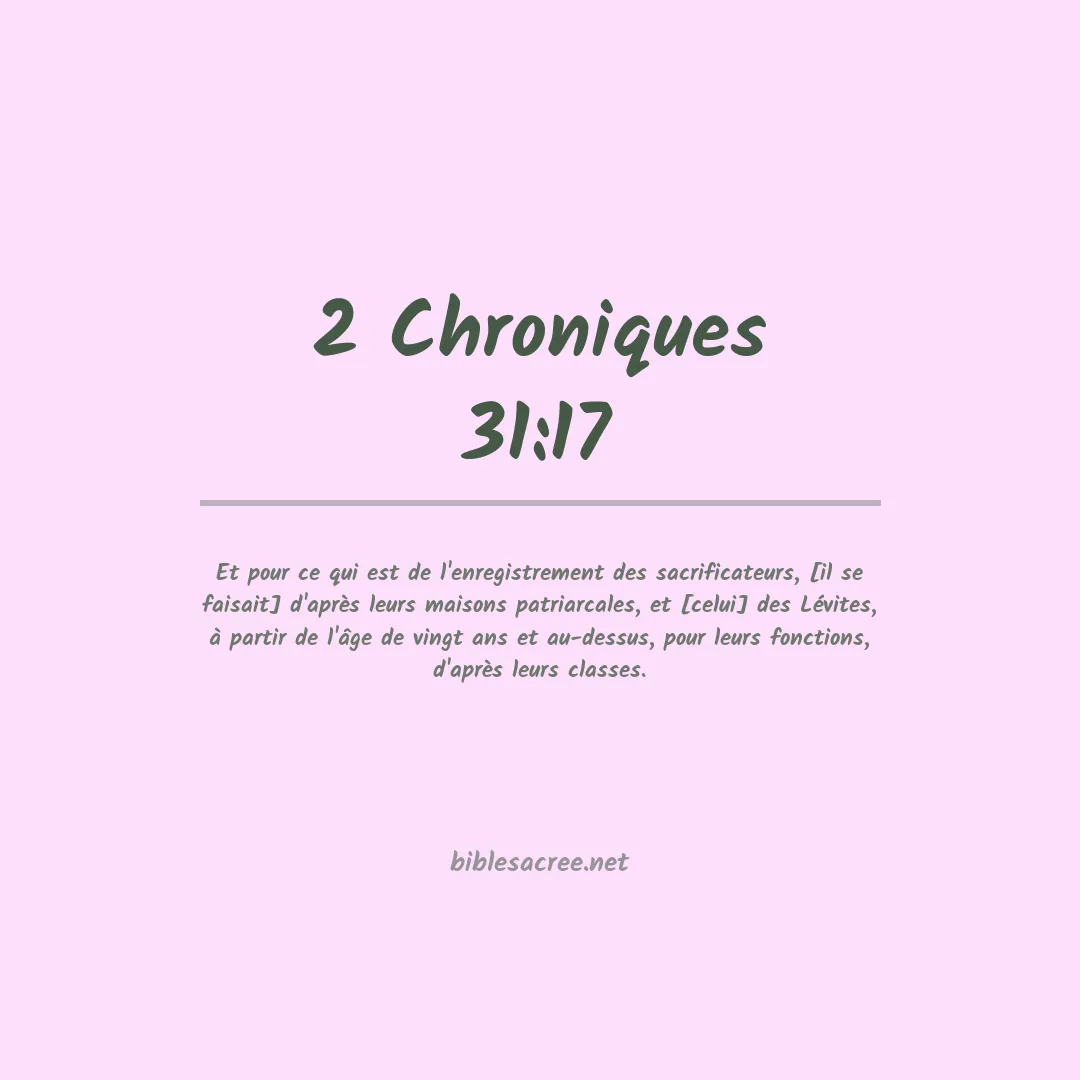 2 Chroniques - 31:17