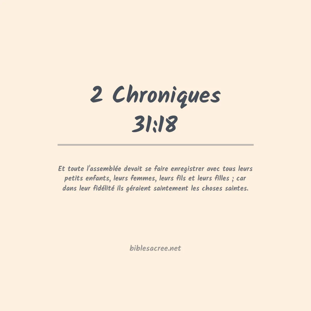 2 Chroniques - 31:18
