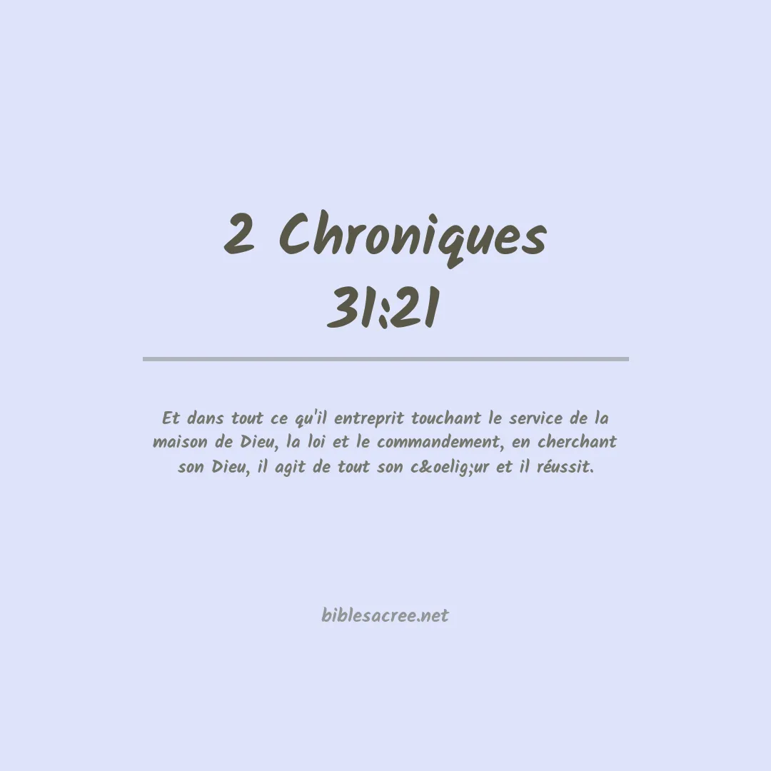 2 Chroniques - 31:21