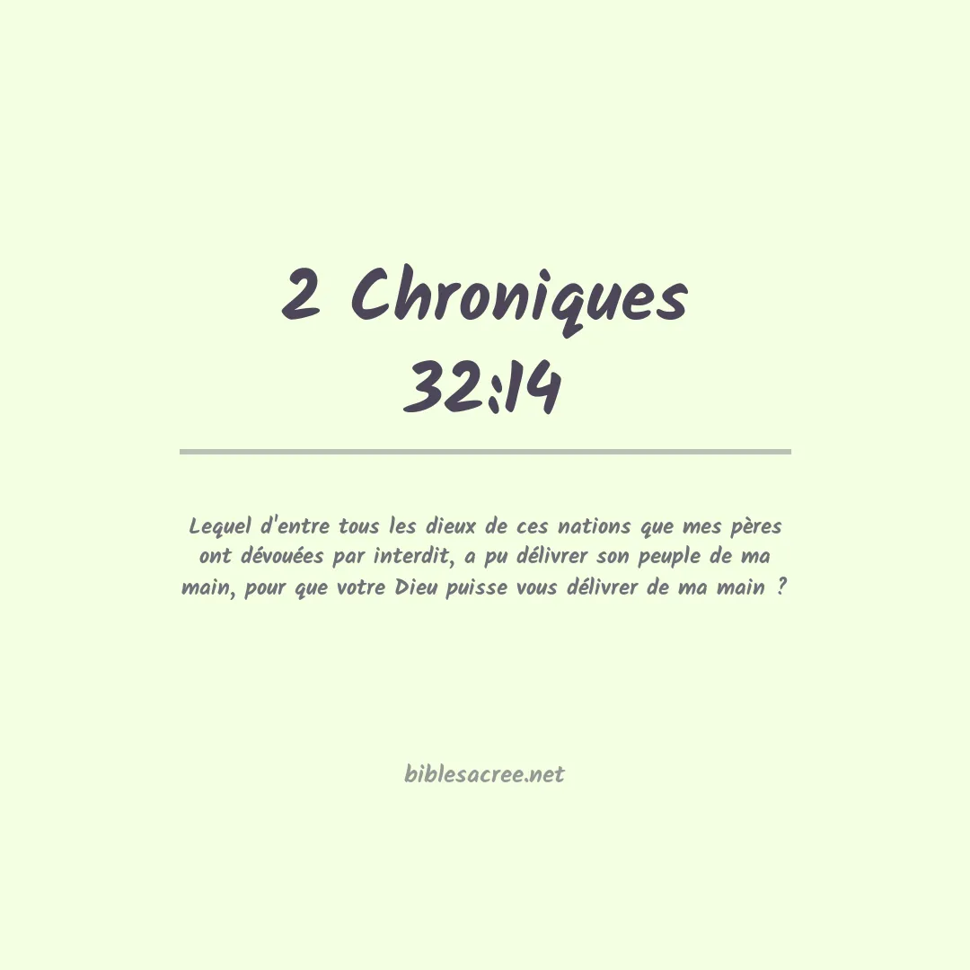 2 Chroniques - 32:14