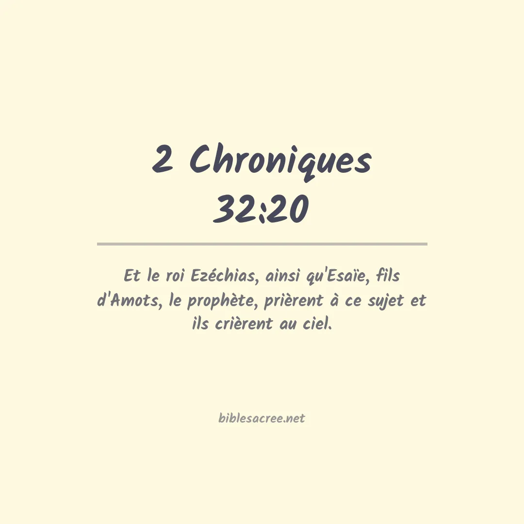 2 Chroniques - 32:20