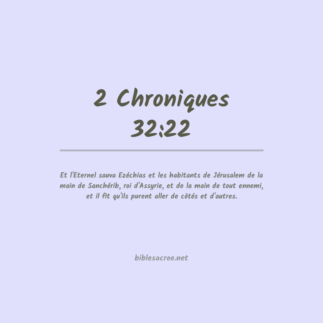 2 Chroniques - 32:22