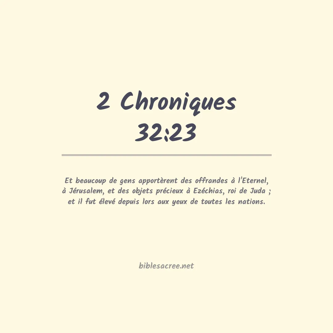 2 Chroniques - 32:23