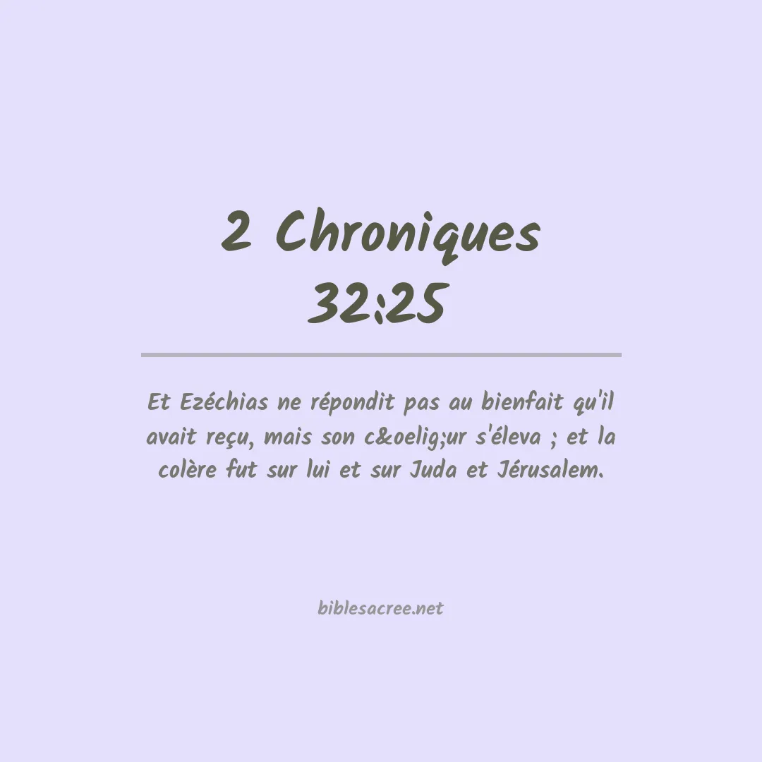 2 Chroniques - 32:25