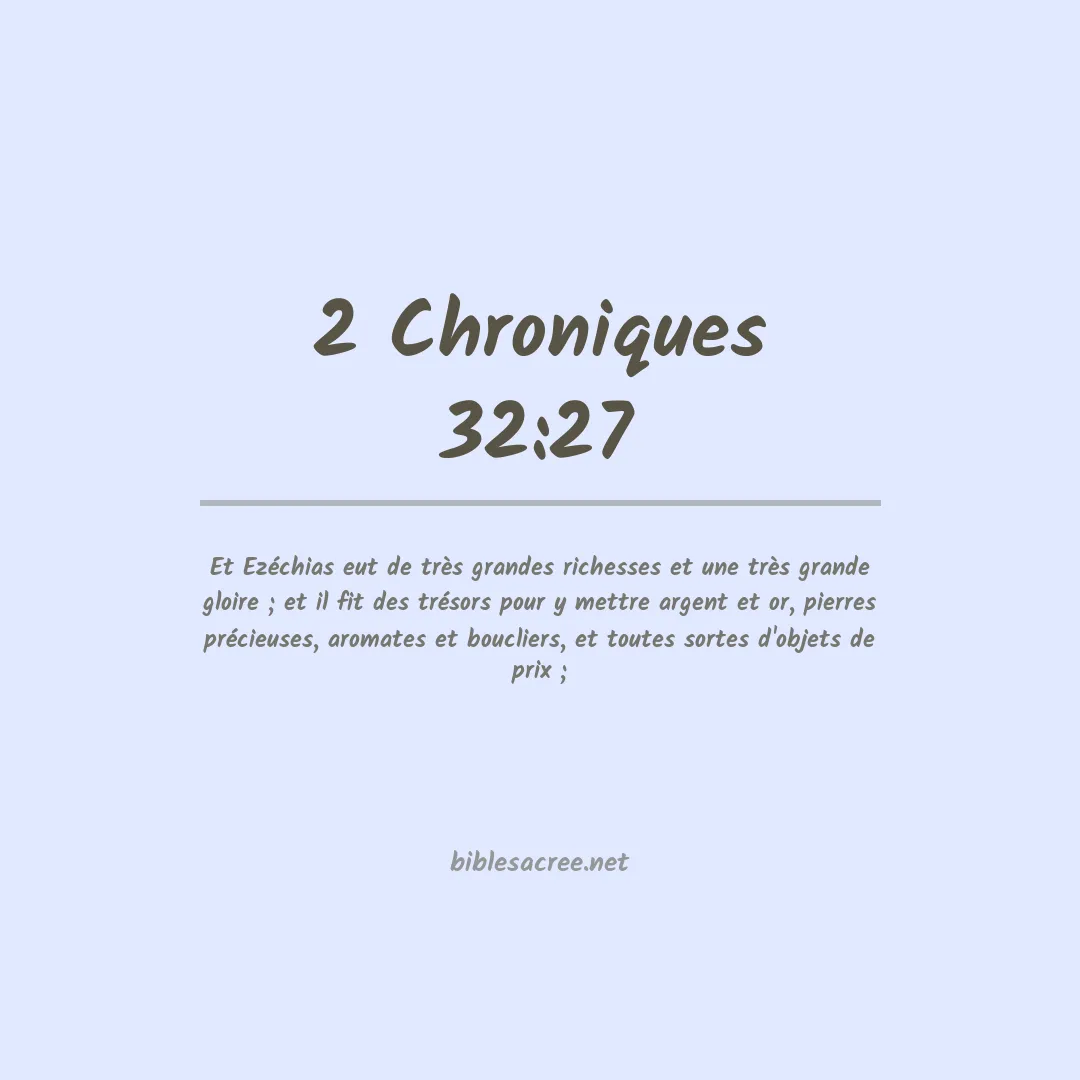 2 Chroniques - 32:27