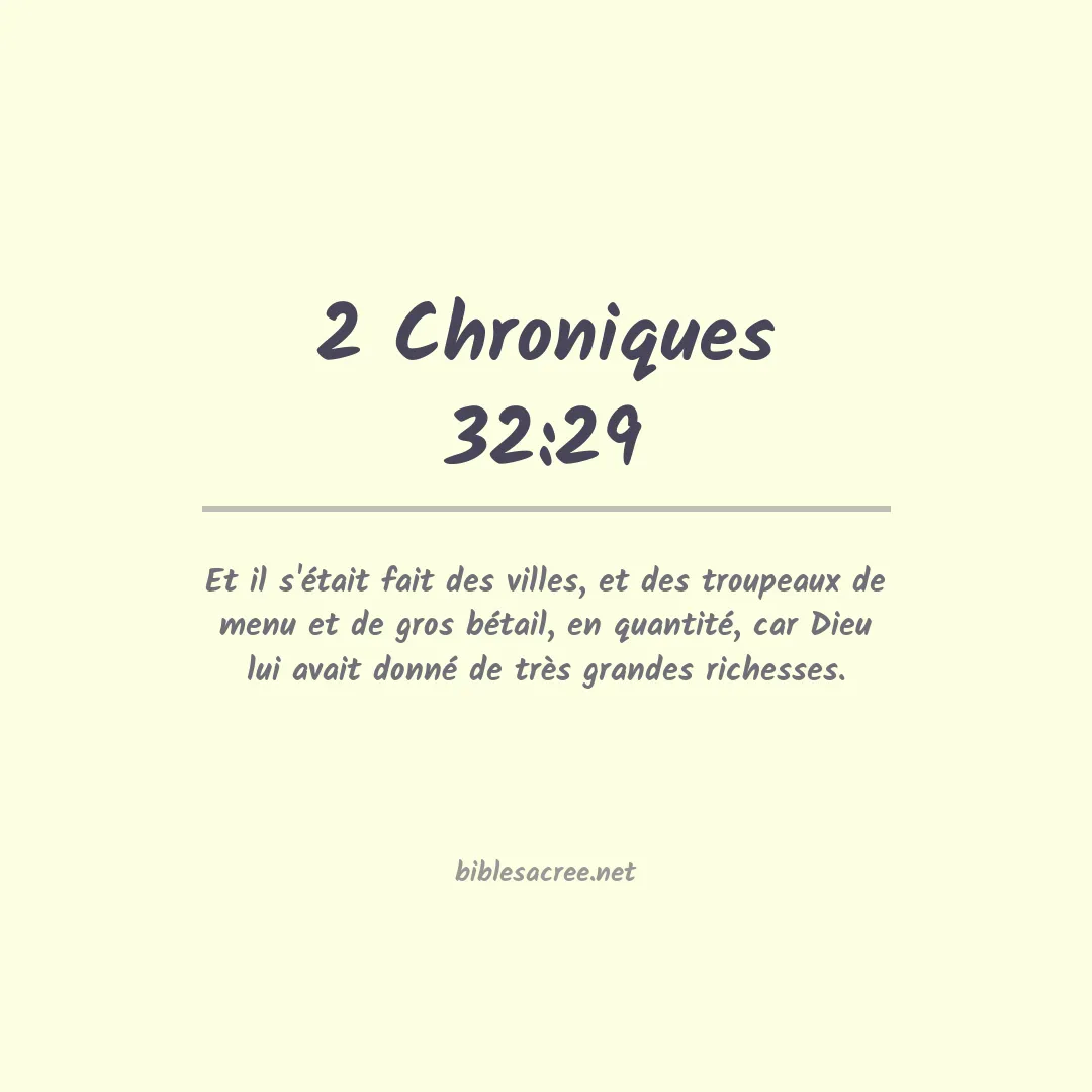 2 Chroniques - 32:29