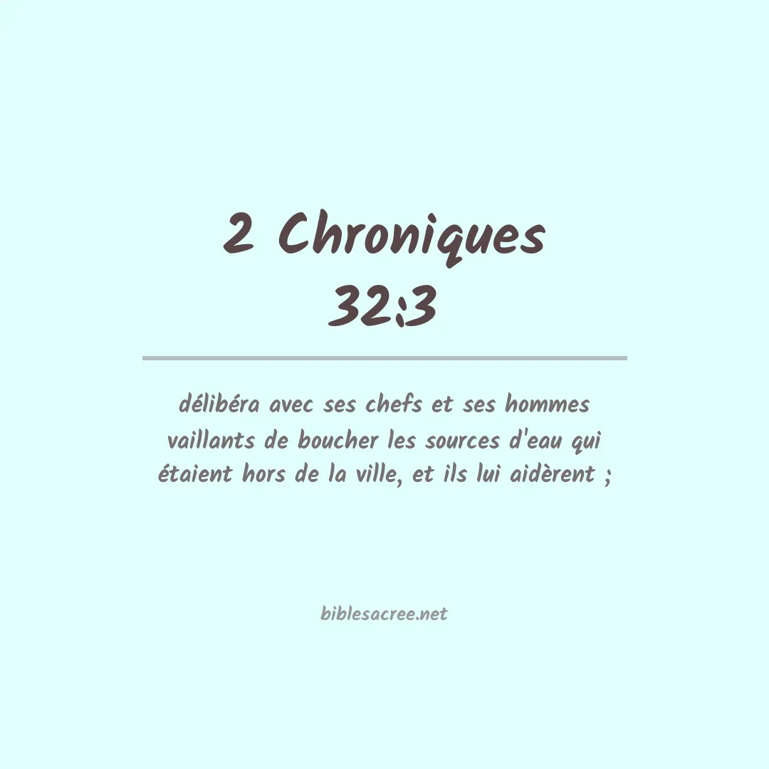 2 Chroniques - 32:3