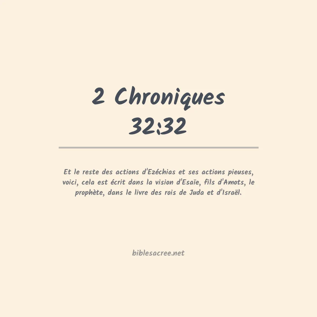 2 Chroniques - 32:32