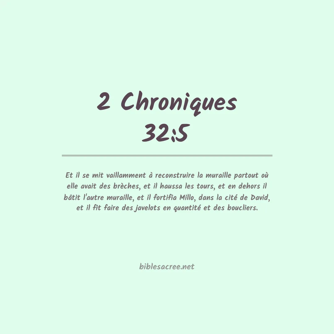 2 Chroniques - 32:5