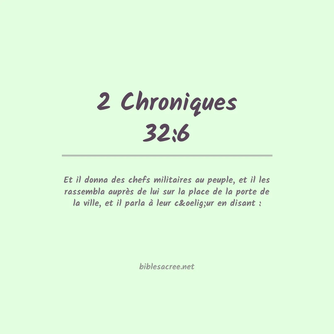 2 Chroniques - 32:6