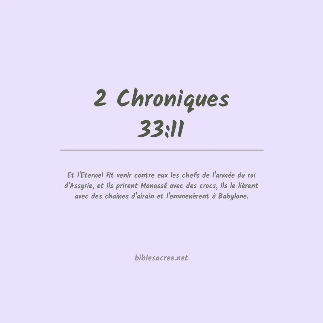 2 Chroniques - 33:11