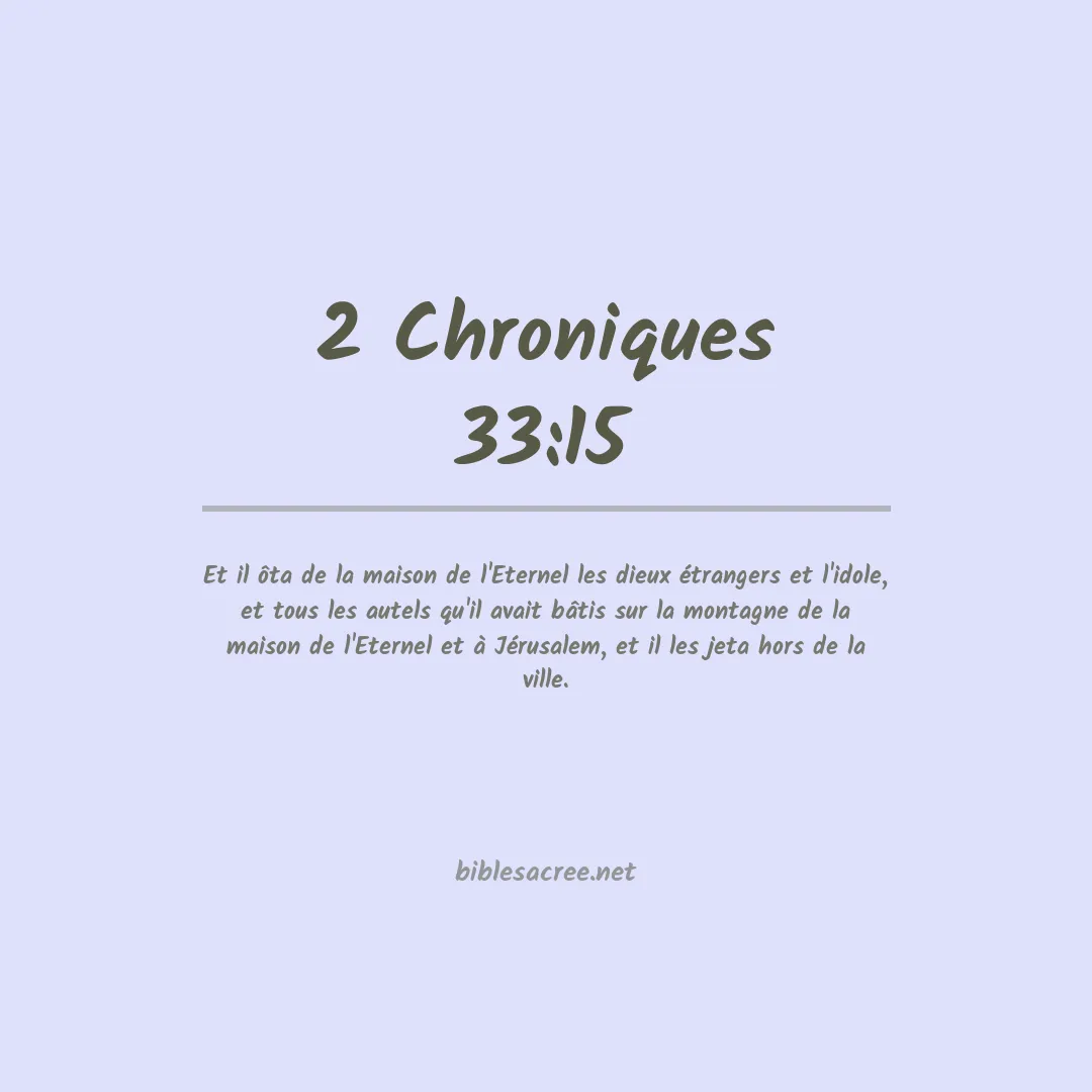 2 Chroniques - 33:15