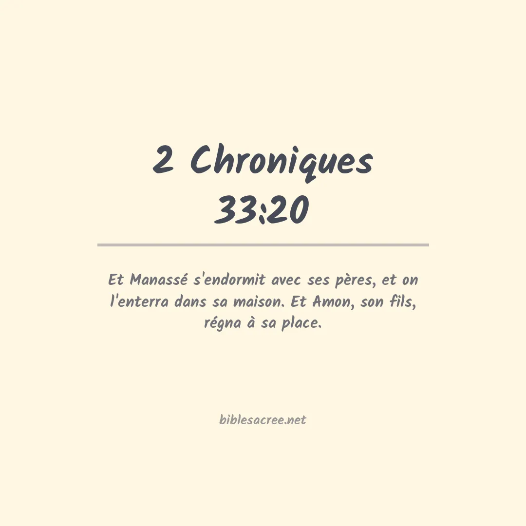 2 Chroniques - 33:20