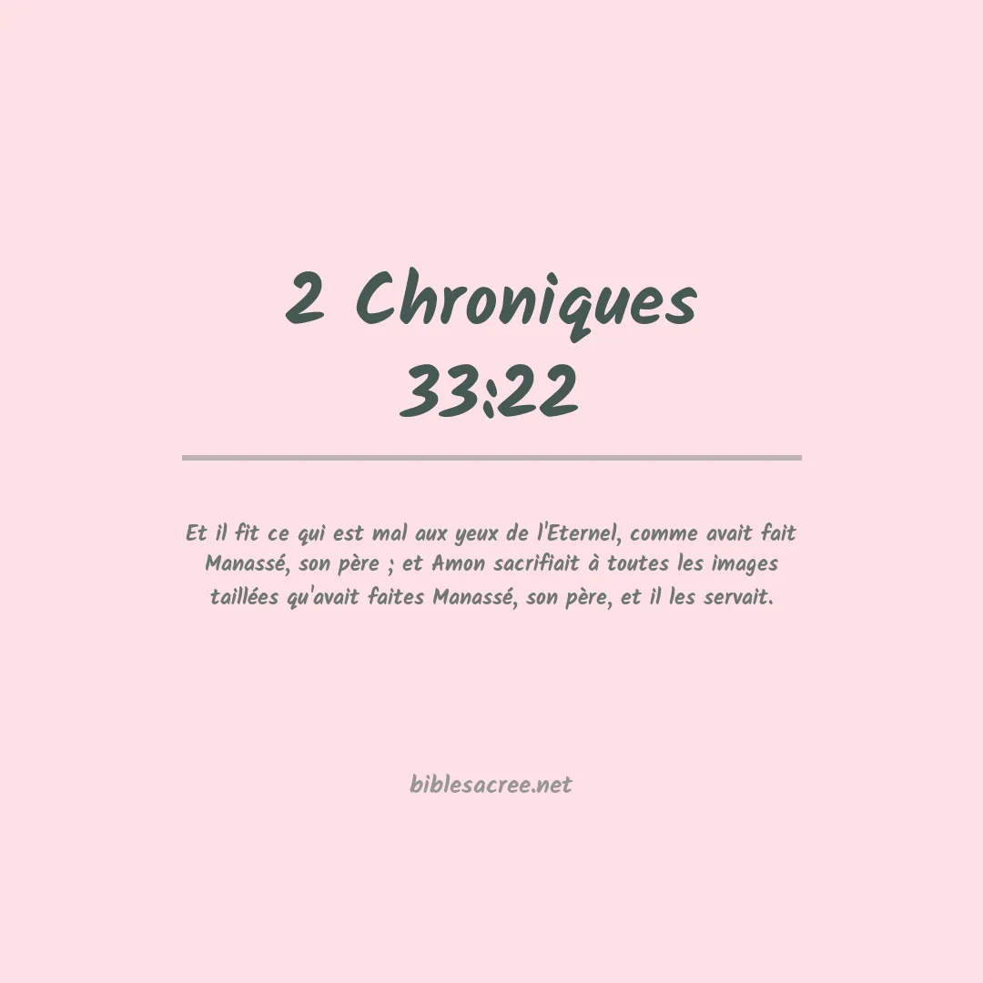 2 Chroniques - 33:22