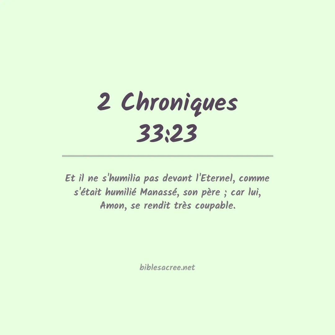 2 Chroniques - 33:23