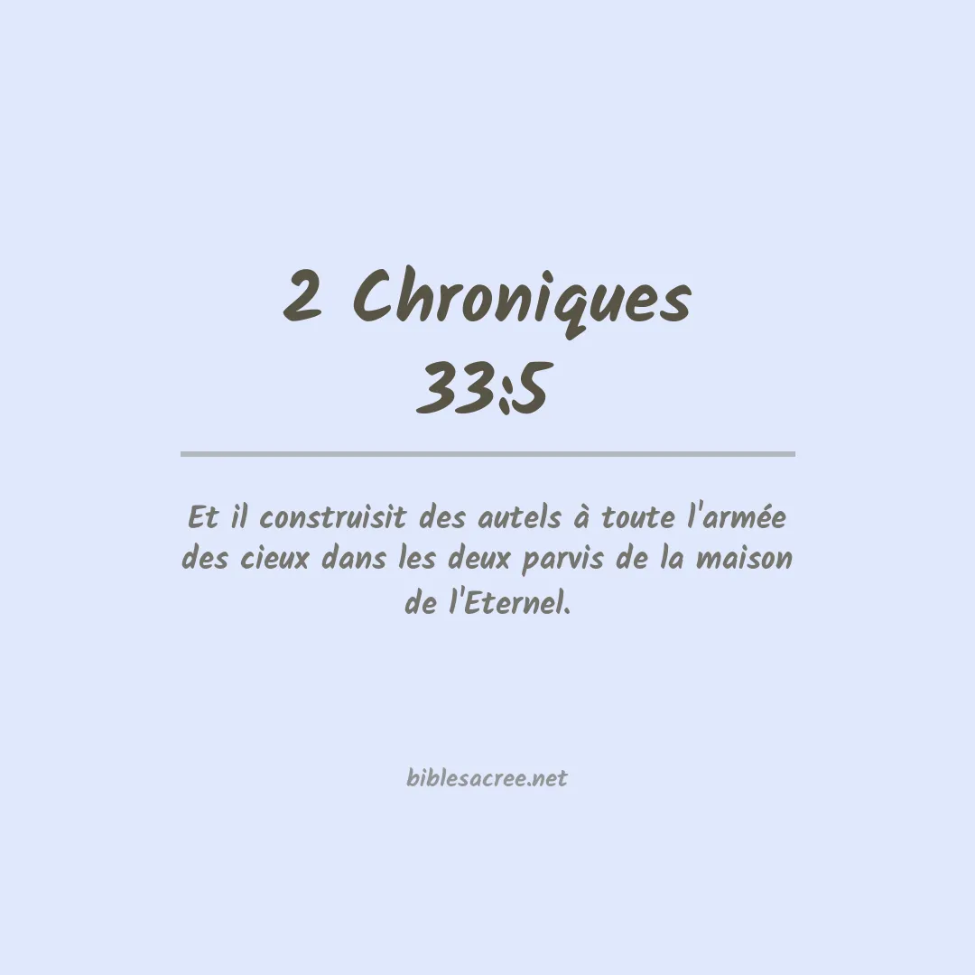 2 Chroniques - 33:5