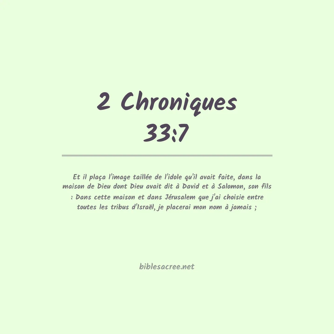 2 Chroniques - 33:7