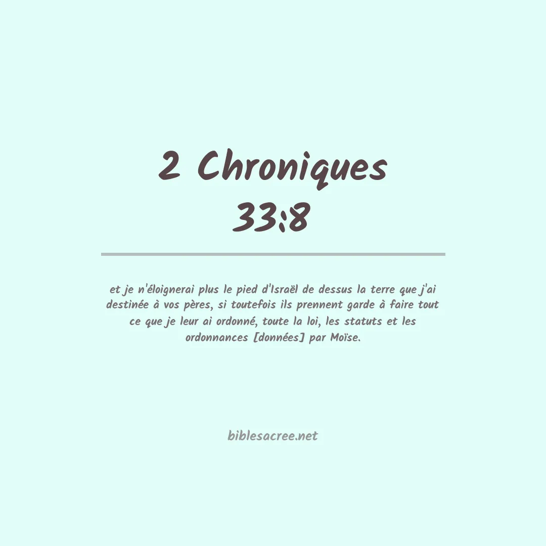 2 Chroniques - 33:8